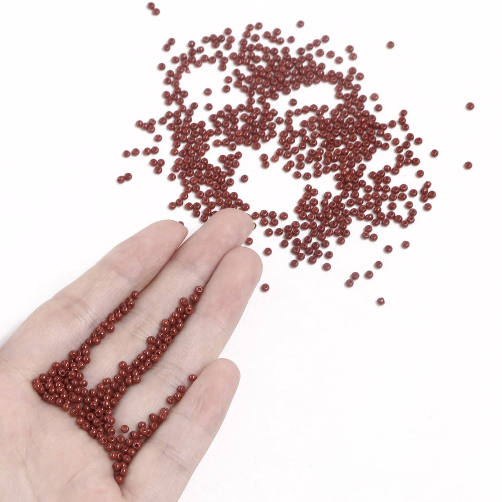 11/0 Grade A Round Glass Seed Beads Baking Paint Brown 2.3x1.5mm Hole: 1mm about 48500pcs/pound