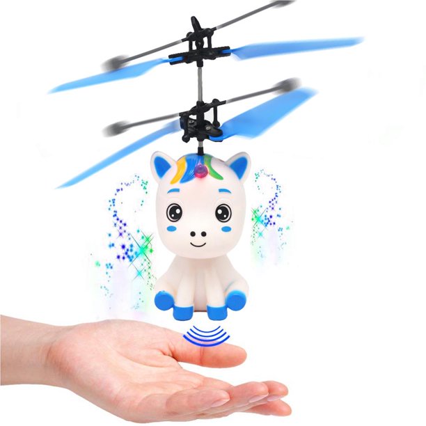 Juguete De Unicornio Volador Con Luz Led Juguete De Helicóptero De Unicornio Controlado A Mano Noticed EL018174-03