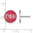 thumbnail image 2 of Sterling Silver Rh-Plated Logoart Gamma Phi Beta Enameled Post Earrings (12 X 12) Made In United States ss031gpb, 2 of 5