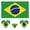 A004- Brazil Team Face Tattoo, variant on Face Tattoo Sticker, 2026 England Themed, 1 Pack for Soccer Fans, Removable Face Decal for Bar Viewing Match Sports Event Fan Gathering Decoration