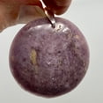thumbnail image 2 of Natural Lepidolite Large Round Sterling Silver Pendant | 45mm | 2 1/16" Long |, 2 of 9