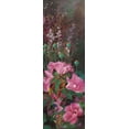 thumbnail image 2 of Bo, Li 9x18 Gold Ornate Wood Framed with Double Matting Museum Art Print Titled - Pink Azalea Garden II, 2 of 4