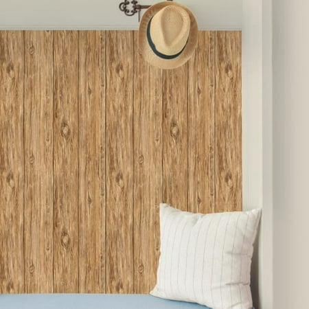 Mushroom Wood Peel & Stick Wallpaper Brown - RoomMates