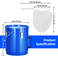 thumbnail image 4 of Fryer Grease Bucket 6 Gal, Oil Disposal Caddy, Steel Fryer Oil Transport Container with Rust-proof Coating, Grease Can with Lid & Lock Clips & Filter Bag, 4 of 7