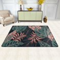 thumbnail image 3 of YFYANG 36"x24" Non-Slip Flannel Carpet Doormat, Living Room Bedroom Office Decorative Area Rugs, Indoor Vintage Abstract Leaf Texture Floor Mats, 3 of 7
