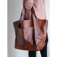 thumbnail image 2 of Bolso de mano para mujer, de piel sintética, tipo cubo, tipo cartera, tipo cartera, estilo hobo, de diseñador, para el trabajo., 2 of 5
