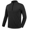 thumbnail image 2 of Raeneomay Long Sleeve Shirts for Men Sport Lightweight Breathable Solid Color Round Collar Long Sleeve Tops, 2 of 3