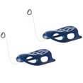 thumbnail image 1 of Outdoor Snow Sleigh Ice Sled Toy, Two Rider, Solid Hard Plastic with Pull Rope for Kids over 5 Years, Blue Set of 2, 1 of 1