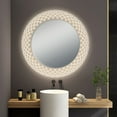 thumbnail image 2 of Dreamwerks Liza 24" x 24" Round LED Lighted Mirror with Dimmer & Defogger, 2 of 17