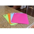 thumbnail image 4 of 4 pack Large Flexible Plastic Cutting Boards Set with Handle Mat board for use with kitchen knife Mats are dishwasher safe on, 4 of 7