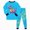 H057-Sky Blue, variant on NOLDARES Boys Girls Sleepwear Toddler Kids Baby Boys Girls Pajamas Cartoon Cute Print Long Sleeve Top Trousers Outfits Set(H057-Sky Blue)