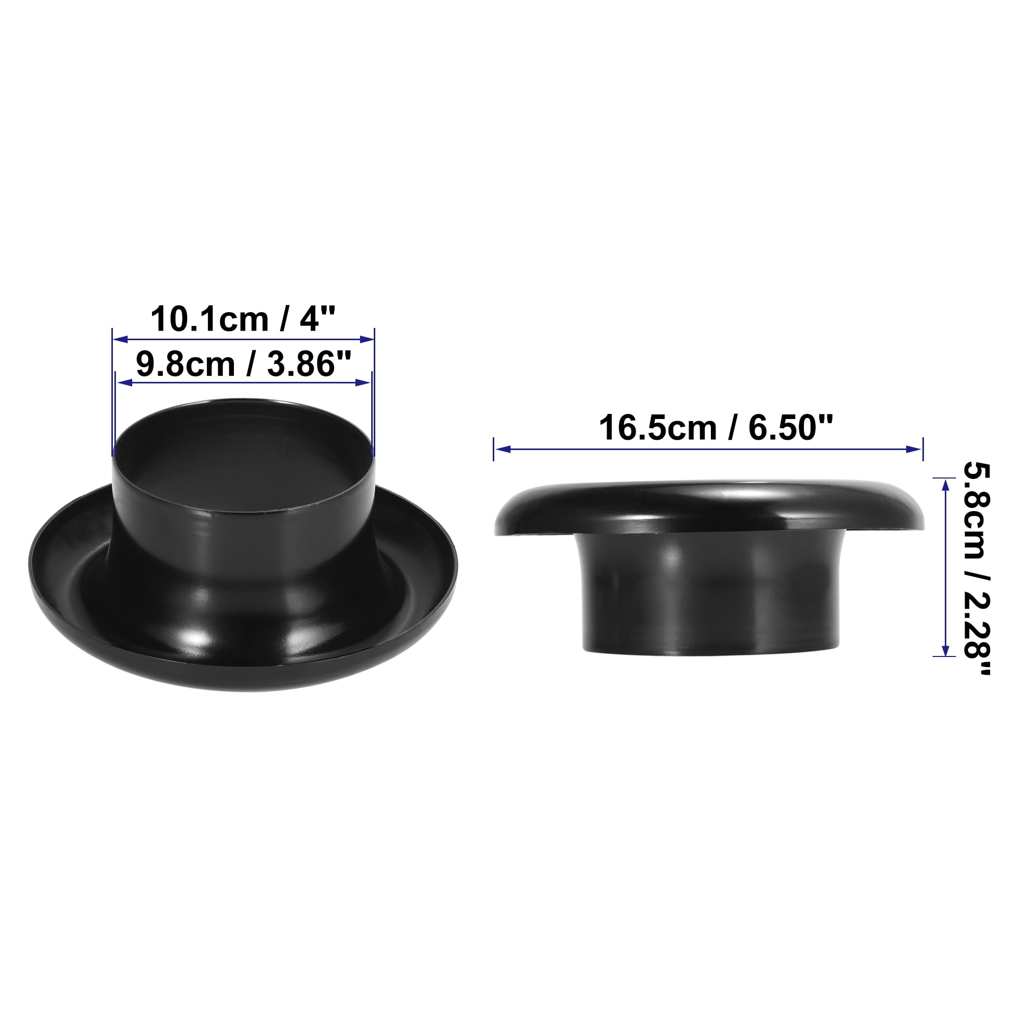 Unique Bargains 4inch Bellmouth Velocity Stack Adapter Turbo Air Intake Cover Black