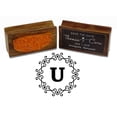 thumbnail image 1 of Printtoo Octagon Celtic Swirl Frame Letter U Initial Uppercase Monogram Wood Mounted Rubber Stamp, 1 of 6