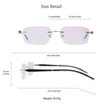 thumbnail image 3 of LifeArt Blue Light Blocking Glasses, Computer Reading Glasses, Anti Blue Rays, Reduce Eyestrain, Stylish for Men and Women(Grey,+3.00 Magnification), 3 of 5
