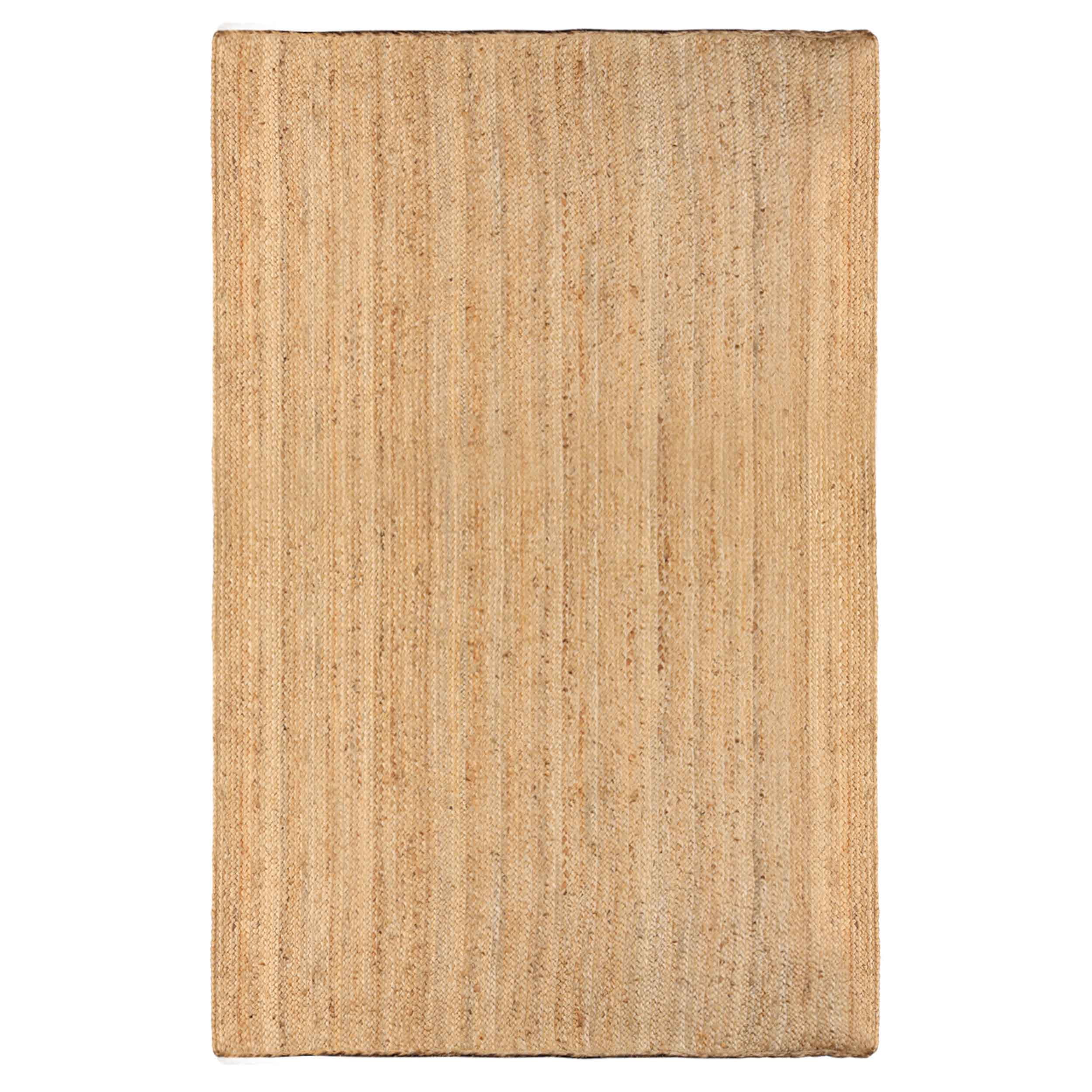 Farmhouse Handwoven Natural Jute Area Rug, 6' x 9'
