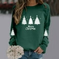 thumbnail image 2 of Womens Sweatshirt Christmas Long Sleeve Crewneck Casual Print Pullover Tops, 2 of 5