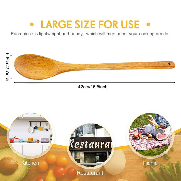 16.5 inch Giant Wood Spoon Long Handled Wooden Spoon For Cooking And  Stirring