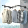thumbnail image 3 of HSHDLDF Clothes Drying Rack Laundry Drying Rack Clothing shangku 3-Fold Wall Mounted Drying Rack Drying Rack Clothing Foldable for Hanging Clothes Retractable Clothing Drying Rack for Indoor Laundry, 3 of 6