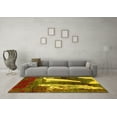 thumbnail image 3 of Ahgly Company Indoor Round Abstract Yellow Modern Area Rugs, 8' Round, 3 of 4