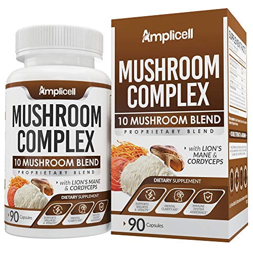 Mushroom Complex (90 caps) Blend of 10 Organic Mushrooms Immune