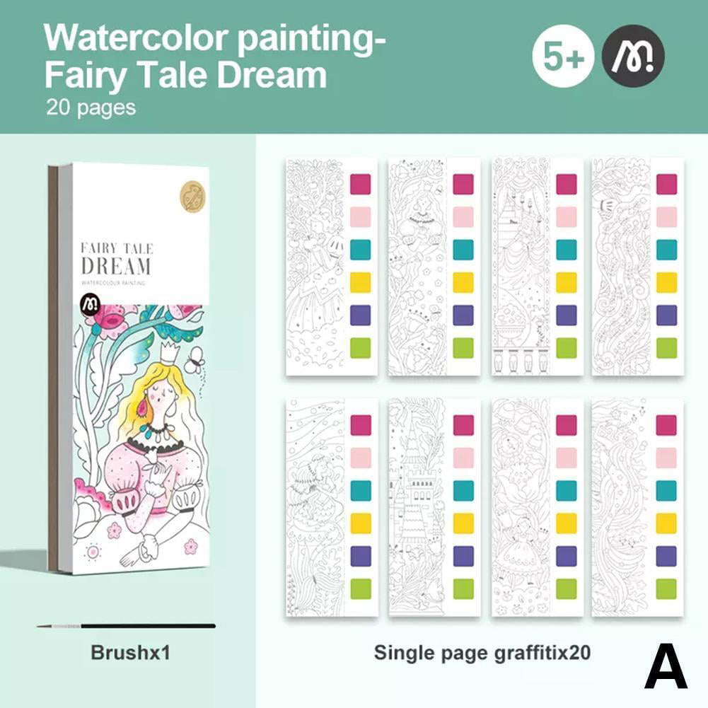  Vileafy 20 Pocket Watercolor Painting Bookmarks Kits