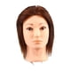 thumbnail image 3 of Cabeza de maniquí de cabello humano para entrenamiento de peluquería, modelo profesional resistente para peluquería, para lavar Marrón, 3 of 10
