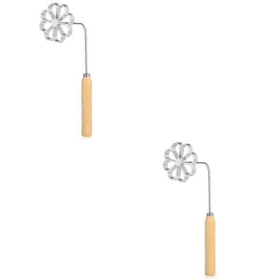Set of 2 Cast Rosette Iron Mold and Handle Cookie Maker Fryer Youdunzi