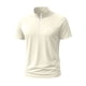 thumbnail image 2 of Blusa y camisa de manga corta con cuello alto para hombre, de verano, de color liso, ajustada, deportiva, con cremallera, de manga corta, con cuello alto., 2 of 5
