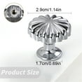 thumbnail image 3 of AKEGAMN European Cabinet Handles Set Of 10 Black & Antique Brass Pulls Round Knobs For Drawers/Wardrobes -Tone Design – black base with antique brass chrysanthemum/pumpkinModern Style – Shaker, , or, 3 of 9