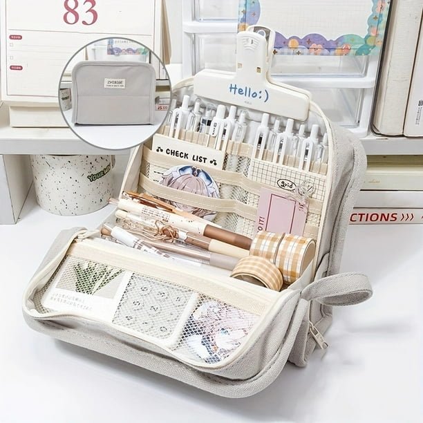 Bolsa De Papelería, Estuche Para Lápices, Estuche Para Lápices De Gran Capacidad, Estuche Para Lápices Portátil, Caja De Papelería, Cosméticos, Regalos Portátiles, Adecuados Para Oficina, Escuela, Jóv