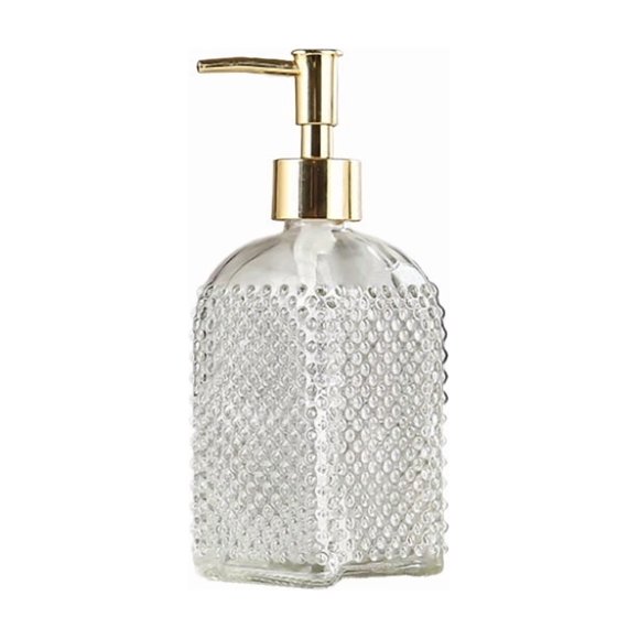 Botella dispensadora de desinfectante de manos de vidrio recargable de 500 ml for baño, champú y gel de ducha