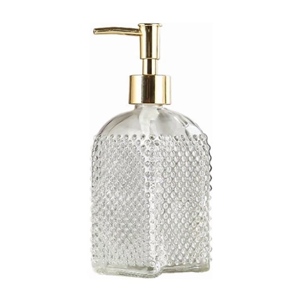 Botella dispensadora de desinfectante de manos de vidrio recargable de 500 ml for baño, champú y gel de ducha