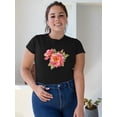 thumbnail image 2 of Bright Red Rose Illustration T-Shirt Women -Image by Shutterstock, Female x-Large, 2 of 4