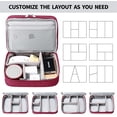 thumbnail image 4 of Travel Cord Cable Organizer Portable Electronics Accessories Carrying Bag Storage Case, Red, 4 of 5