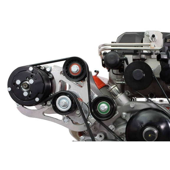 ICT Billet LSA Supercharger High Mount A/C Sanden 508 709 Compressor Bracket Kit CTS-V ZL1 6-Rib