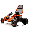 thumbnail image 5 of 24V 8.5 MPH Electric Go Kart for Kids, 400W Powerful Drift Kart w/ Front EVA Wheel & Metal Frame, Ride on Toy w/ Music & Lights, Suspension, 2 Speed, 5 Point Harness, Crazy Cart for Ages 6+, Orange, 5 of 8