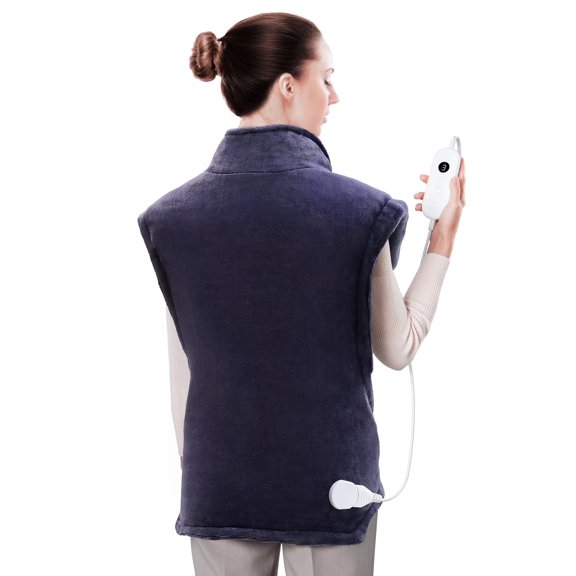 XXX-Large Electric Heating Pad for Back and Shoulders, 17''x33'' Heat Wrap Vest with 6 Heating Levels, 2 Hours Auto Shut Off Available, FSA Eligible