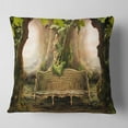 thumbnail image 2 of Designart Romantic Seat in Deep Forest - Landscape Photography Throw Pillow - 16x16, 2 of 5