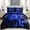 Blue, variant on 7Pcs Red Rose Comforter Set Queen Bedding Sets Bed in a Bag Microfiber Adult 90"X90"