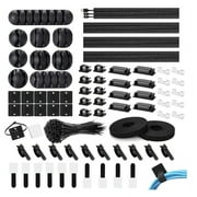 FACEGA 173 Pcs Cable Management Organizer Kit, Adhesive Cable Clips Holder,Cable Ties,Adhesive Wall Cable Tie,Fasten Cable Ties