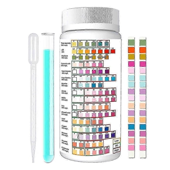 16 in 1 Drinking Water Test Kit 100 Strips Home Water Quality Measurement Testing Set