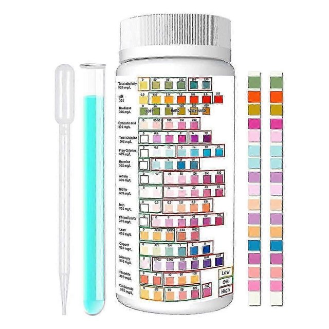 16 in 1 Drinking Water Test Kit 100 Strips Home Water Quality Measurement Testing Set