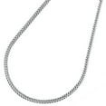 thumbnail image 3 of Real 10K White Gold 3D Hollow Franco Box Link Chain 1.50mm Necklace 20 Inches, 3 of 6