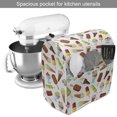 thumbnail image 2 of Ice Cream Stand Mixer Cover, Frozen Desserts in Wafer Cone Glazed Eskimo with Whipped Cream Chocolate Sundae, Kitchen Appliance Organizer Bag Cover with Pockets, 5 Quarts, Multicolor, by Ambesonne, 2 of 4