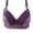 Purple, variant on Women's Wireless Bra Gingham Seamless Plus Size Minimizer Soft Full Coverage Push Up Brassaiere Supportive Bralettes Everyday