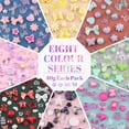 thumbnail image 3 of Assorted 400PCS 8 Colors Mixed Acrylic Beads for Bracelet Making, Flower Bow Butterfly GummyBear Aesthetic Bracelet Charms,Cute Beads for Jewelry Making DIY Necklace Keychain Phone Charm, 3 of 6