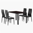 thumbnail image 2 of Set of 5 Dining Table Sets, Kitchen Table Sets with 1 Table and 4 Upholstered Chairs, 2 of 7