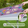 thumbnail image 6 of Seasonal Stretch Tablecloth 36x36 Square - Elastic Hem Washable Cover with Halloween Ghost and Pumpkin Design for Holiday Decor, 6 of 6