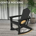 thumbnail image 4 of FOOWIN Folding Rocking Adirondack Chair Set of 2, HDPE Plastic Rocking Chairs for Patio Porch Rocker Chair, Black, 4 of 8