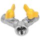 thumbnail image 2 of Adaptador de grifo de válvula de bola de hilo femenino G1/2, dispositivo de riego automático tipo Y de latón de doble salida, 2 of 8